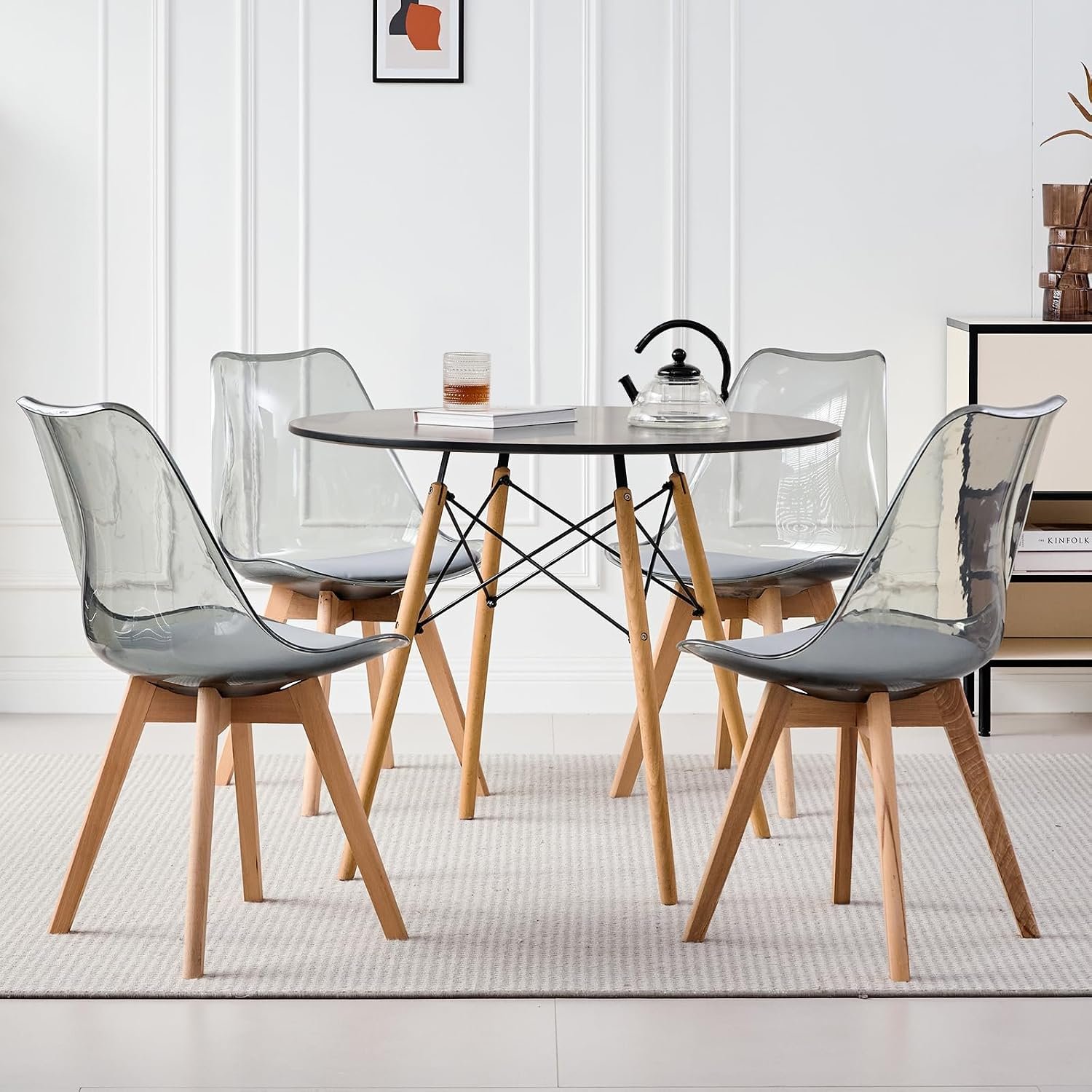 5-Piece Round Dining Table and Chair Set
