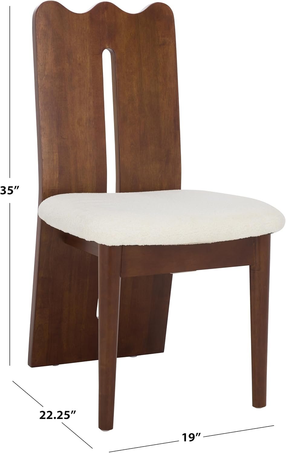 Bouquet Upholstered Dining Chair with Fan-Shaped Backrest - Image 2